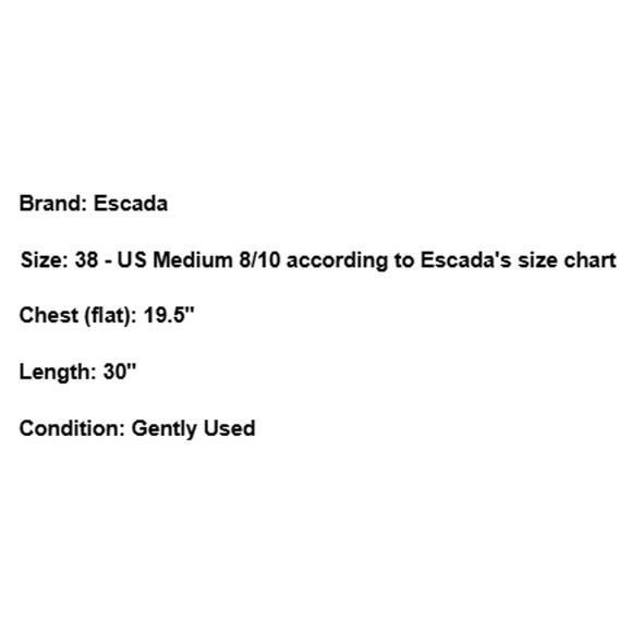 Escada Cardigan Geometric Open Luxury Statement Designer Tan Black 38 Medium - Picture 7 of 7